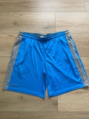 Under Armour Men’s Bright Blue Athletic Shorts with Grey Panels, 2XL